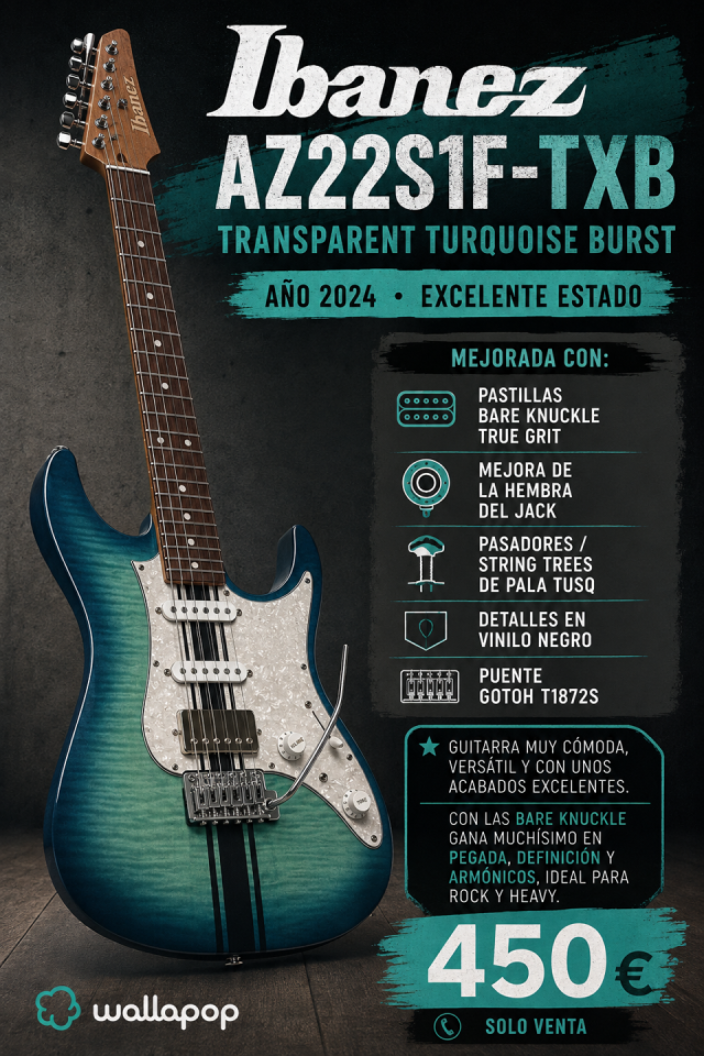 Ibanez az 22 modificada de segunda mano · Foto 1 de 10 · Bizkaia · 450 €
