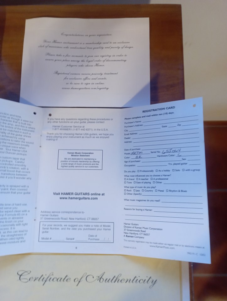 Guitarra Hamer Usa Artist