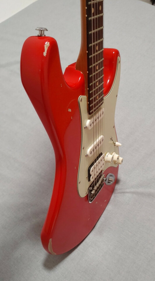 Suhr Classic Antique HSS Fiesta Red Roasted Maple 2013