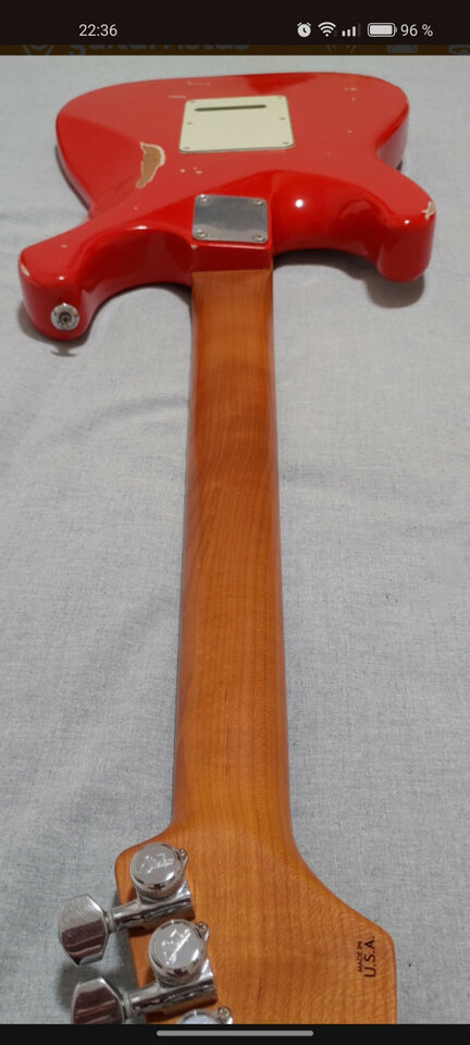 Suhr Classic Antique HSS Fiesta Red Roasted Maple 2013