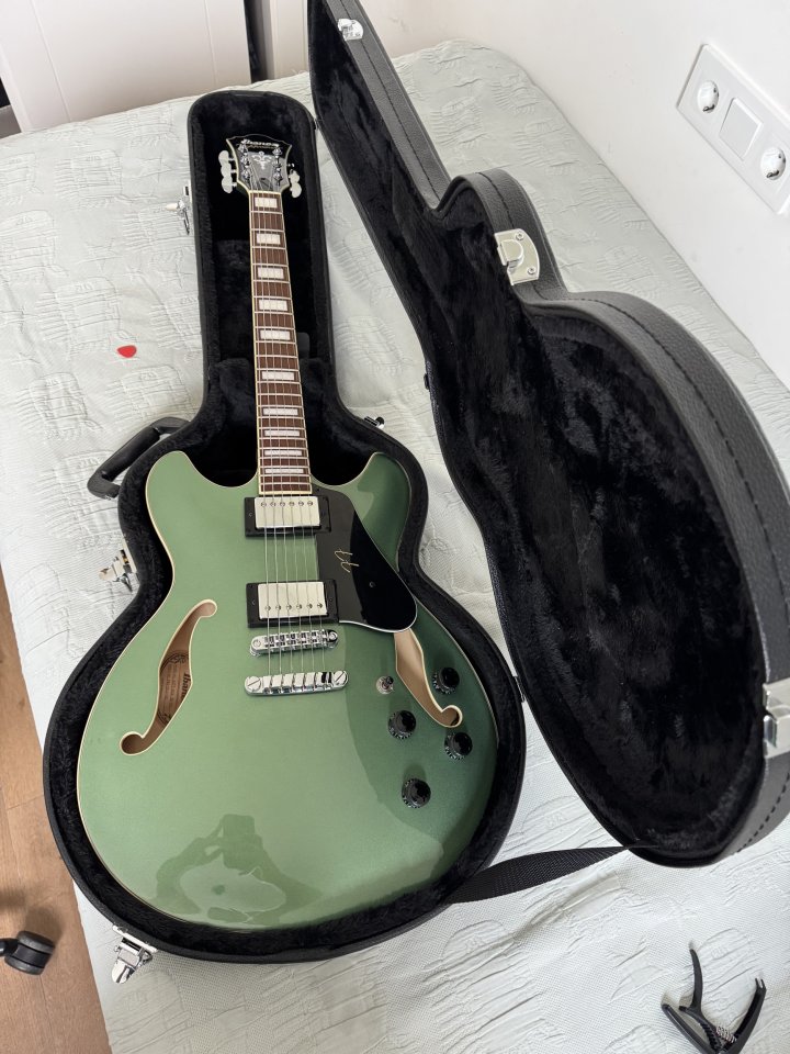 Guitarra Ibanez AS73 en color verde oliva (OLM) solo hoy!!