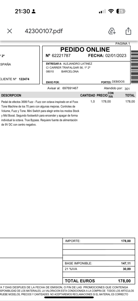Danelectro Fuzz 3699