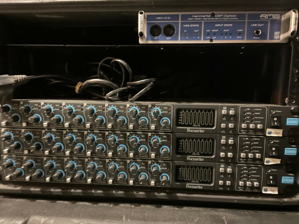 MADIface Firewire+ 3x Focusrite Octopre Dynamic