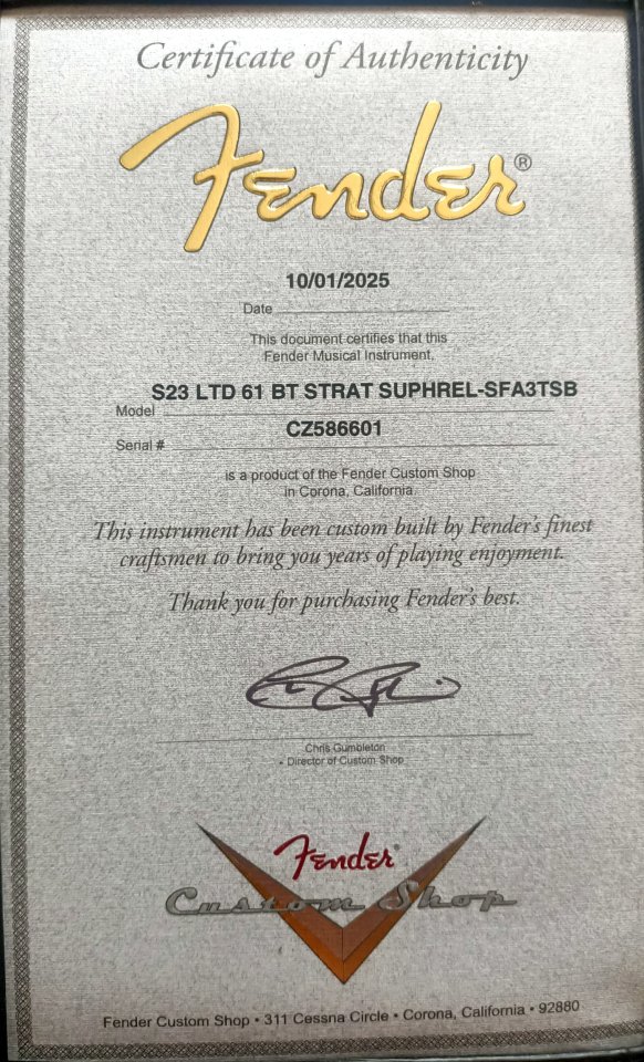 Fender Custom Shop Limited Edition 61 Stratocaster Super Heavy Relic de segunda mano · Foto 8 de 10 · Cádiz · 5300 €