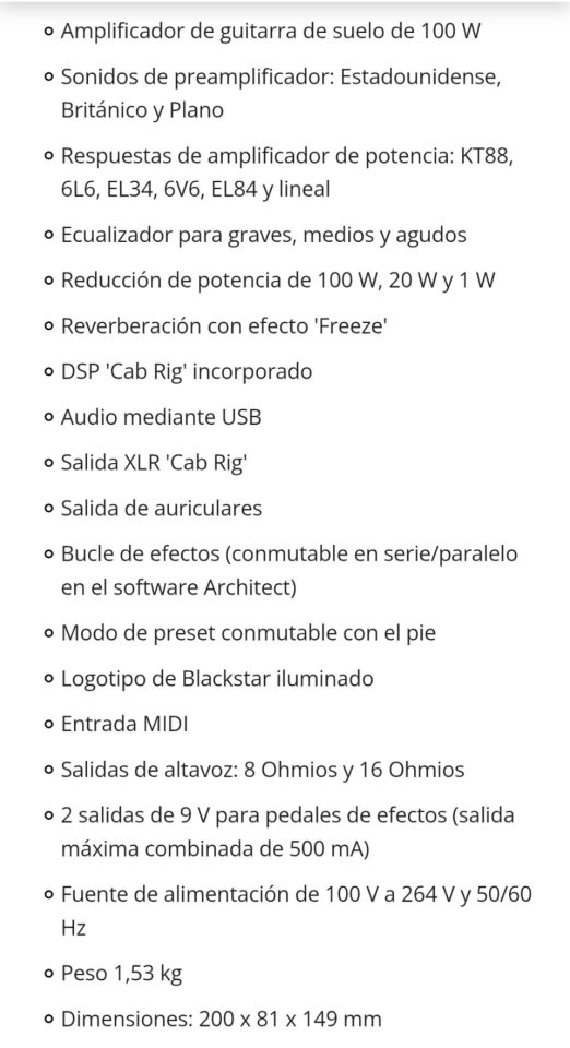 Etapa Blackstar Amped 1 de segunda mano · Foto 8 de 9 · Almería · 250 €