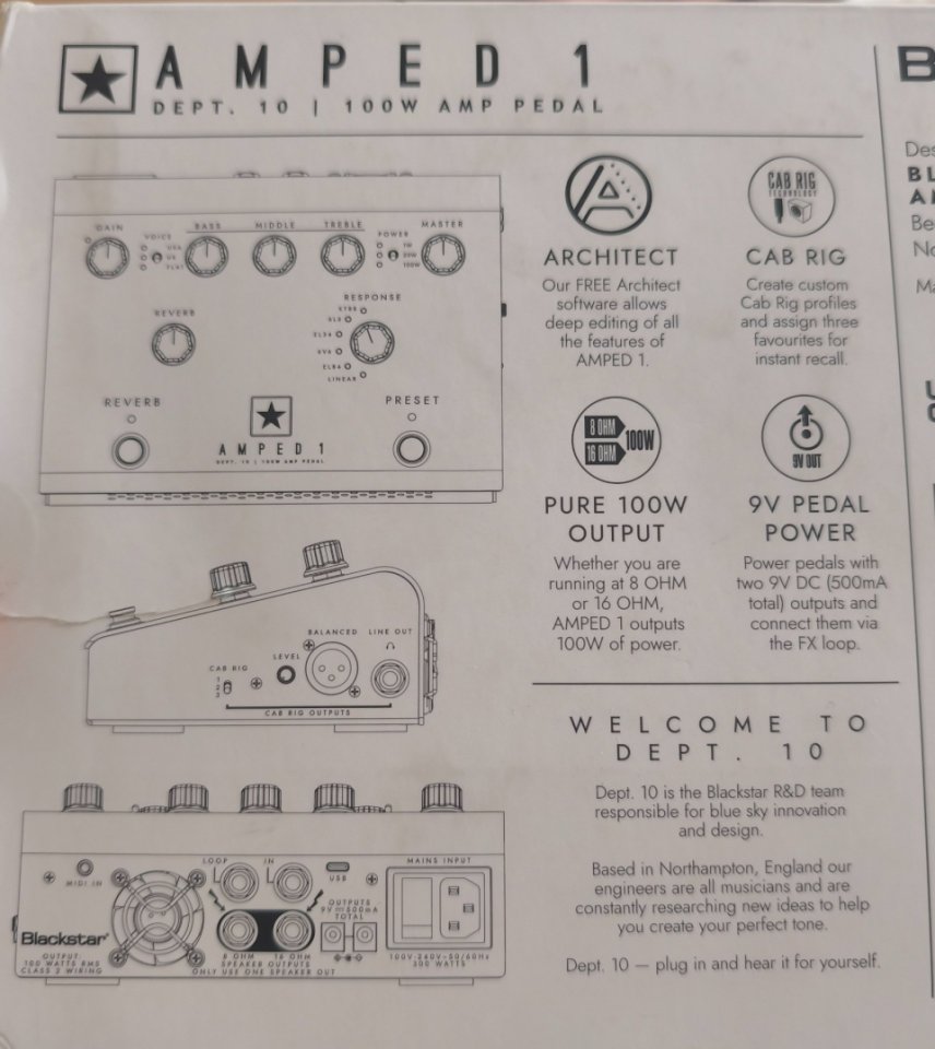 Etapa Blackstar Amped 1 de segunda mano · Foto 9 de 9 · Almería · 250 €