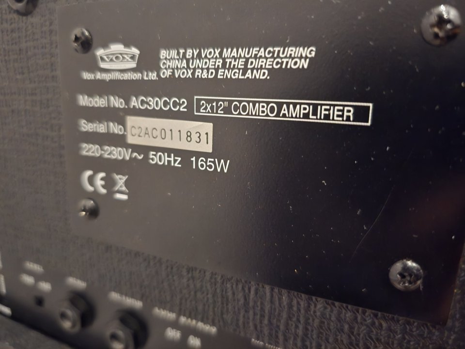 VOX AC30CC2X – 2x Celestion Alnico Blue – AC30 válvulas de segunda mano · Foto 4 de 7 · Madrid · 1100 €