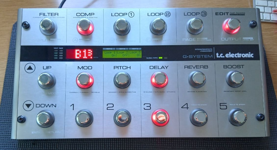 Multiefectos TC ELECTRONICS G SYSTEM con portes .