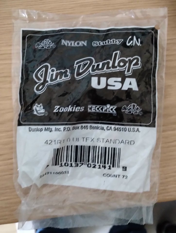 Púas Jim Dunlop 1.0 Ultex Standard bolsa 72 unidades