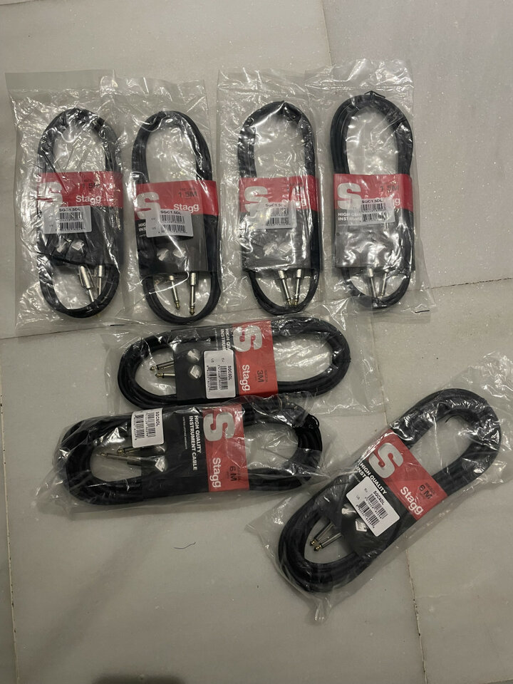 Lote Cables Para Instrumentos Marca Stagg Nuevo!! Sin Estrenar