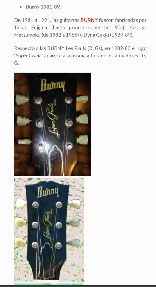 Burny Super Grade Les Paul MIJ (Made in Japan) – Principios de los 80 – Nº Serie 00423 – Vintage de segunda mano · Foto 10 de 10 · Madrid · 825 €