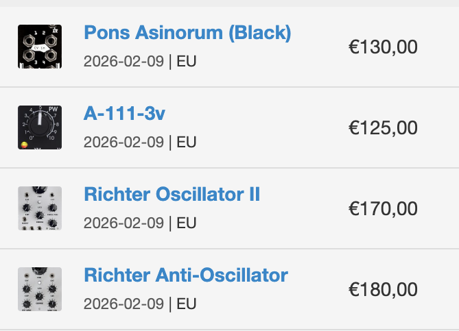 Módulos eurorack / varios