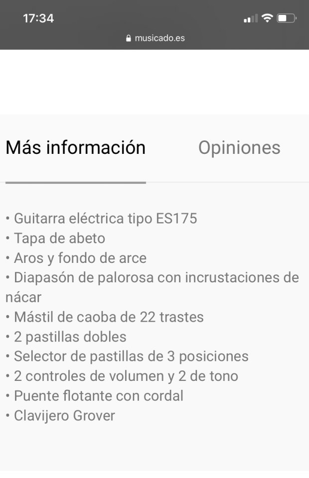 Guitarra Washburn J-3 TS Hollow Body tipo Gibson ES-175