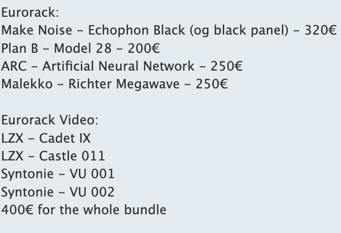 Módulos eurorack / varios