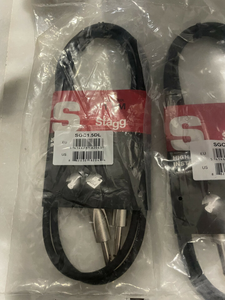 Lote Cables Para Instrumentos Marca Stagg Nuevo!! Sin Estrenar