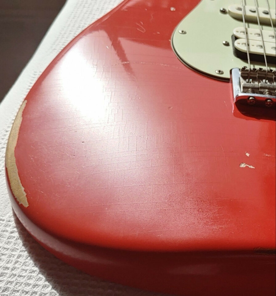 Suhr Classic Antique HSS Fiesta Red Roasted Maple 2013