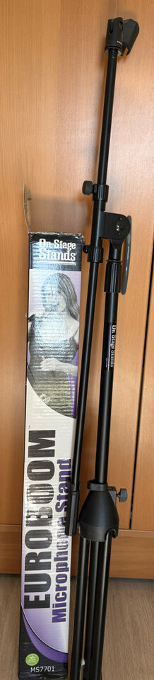 Soporte de Micrófono On Stage-MS7701B Euro Boom NUEVO
