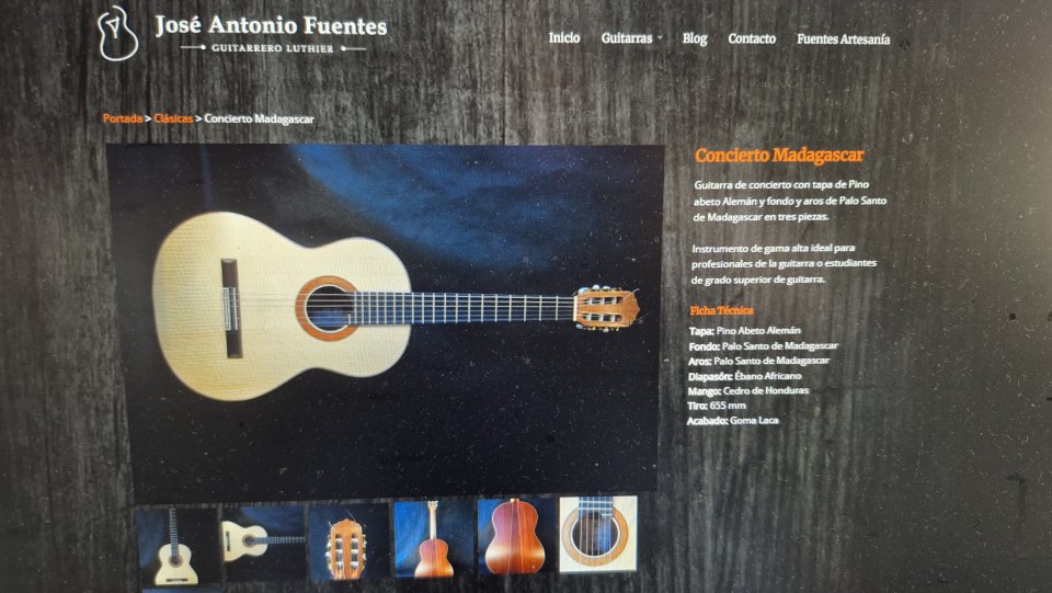 Guitarra clásica de José A. Fuentes (Modelo MADAGASCAR)