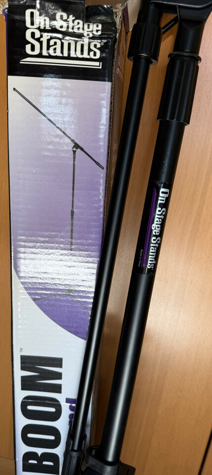 Soporte de Micrófono On Stage-MS7701B Euro Boom NUEVO