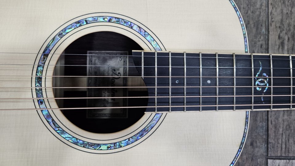 Guitarra para zurdos Dowina. Serie Vintage Cabernet. Modelo Bonavida