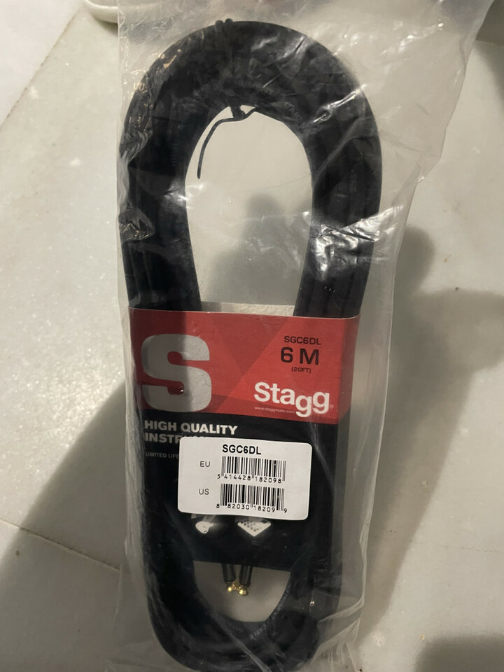 Lote Cables Para Instrumentos Marca Stagg Nuevo!! Sin Estrenar