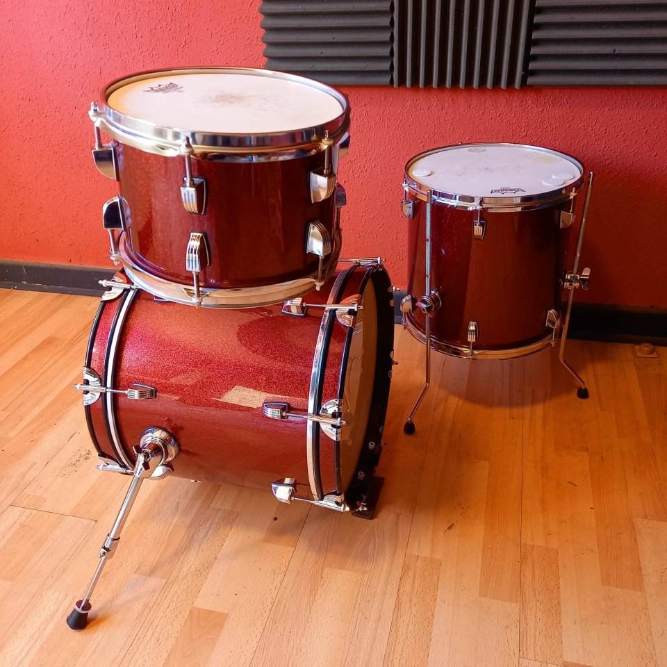 Batería LUDWIG Breakbeats 16" 10" 13" Red Sparkle