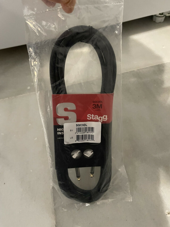 Lote Cables Para Instrumentos Marca Stagg Nuevo!! Sin Estrenar