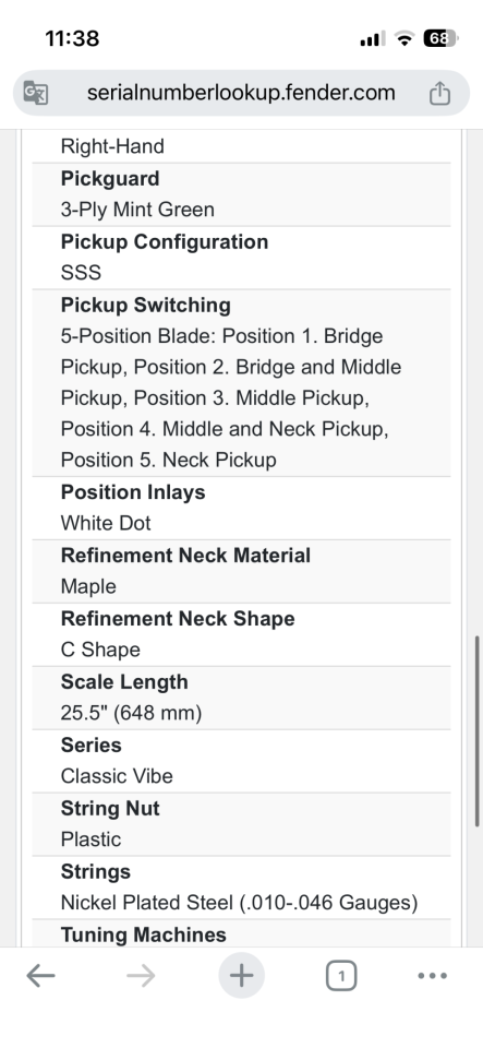 Squier Classic Vibe Stratocaster 60s LIMITADA