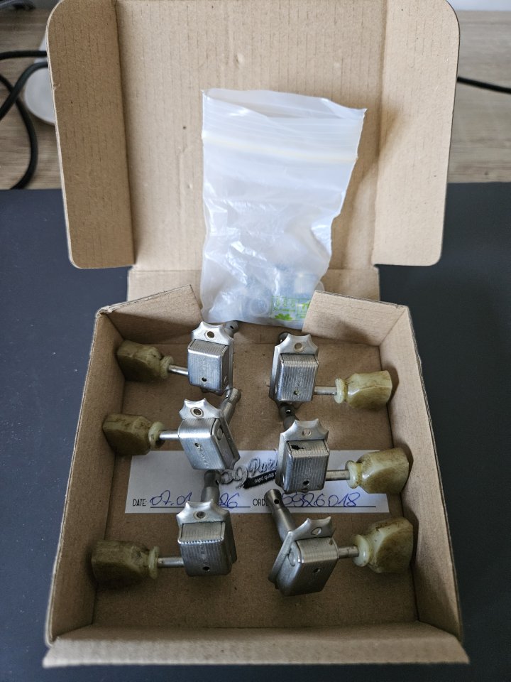 Juego de 6 clavijas KLUSON Deluxe Relic completo para Gibson Les Paul, 335