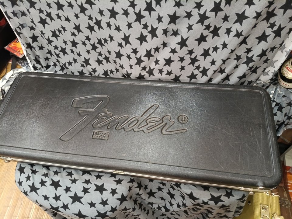Fender USA Stratocaster / Telecaster Molded Guitar Case Late 1970s Early 1980's Black USA.