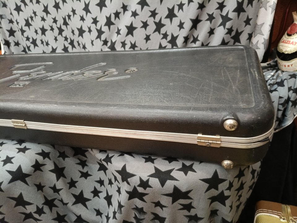 Fender USA Stratocaster / Telecaster Molded Guitar Case Late 1970s Early 1980's Black USA.