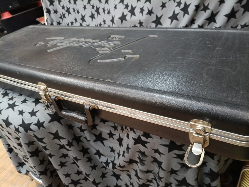 Fender USA Stratocaster / Telecaster Molded Guitar Case Late 1970s Early 1980's Black USA.