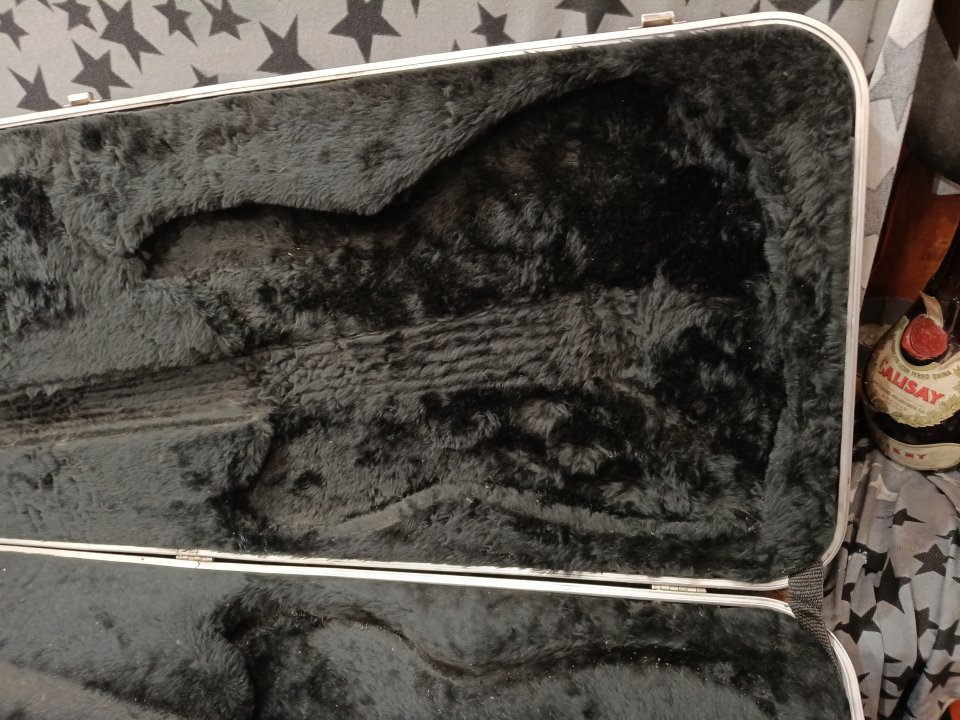 Fender USA Stratocaster / Telecaster Molded Guitar Case Late 1970s Early 1980's Black USA.