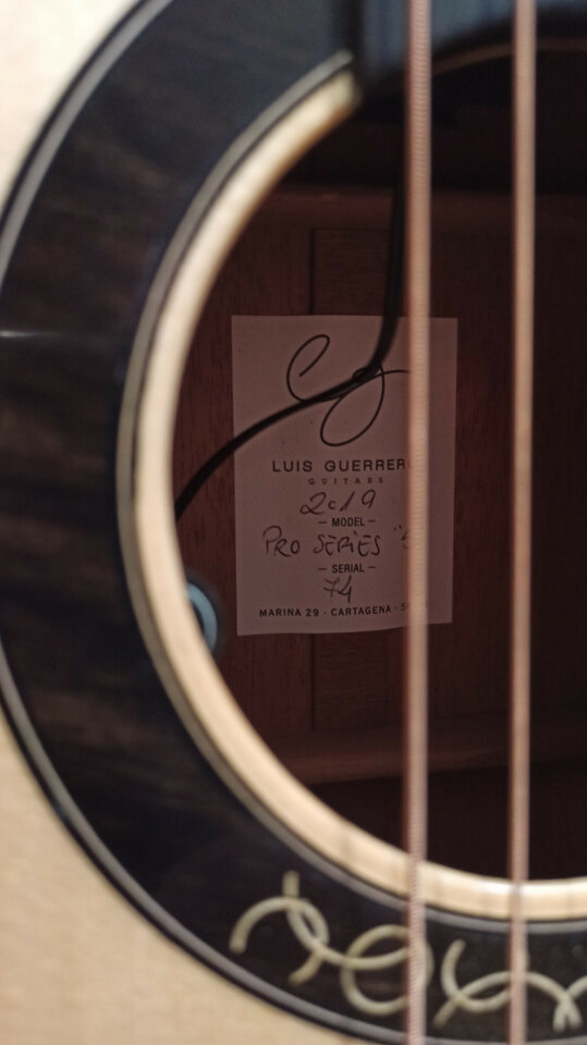Guitarra acústica luthier Luis Guerrero (2400€) Modelo S