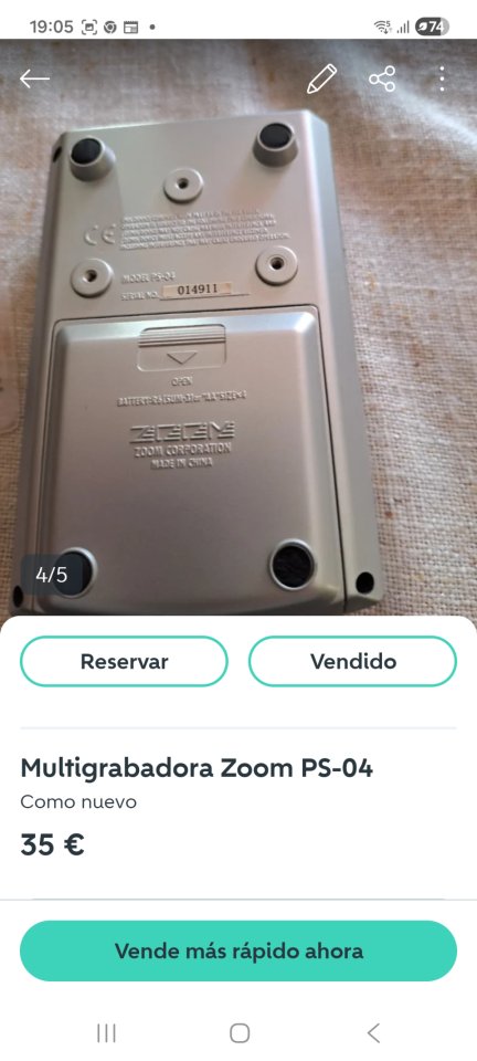 Multigrabadora ZOOM PS-04