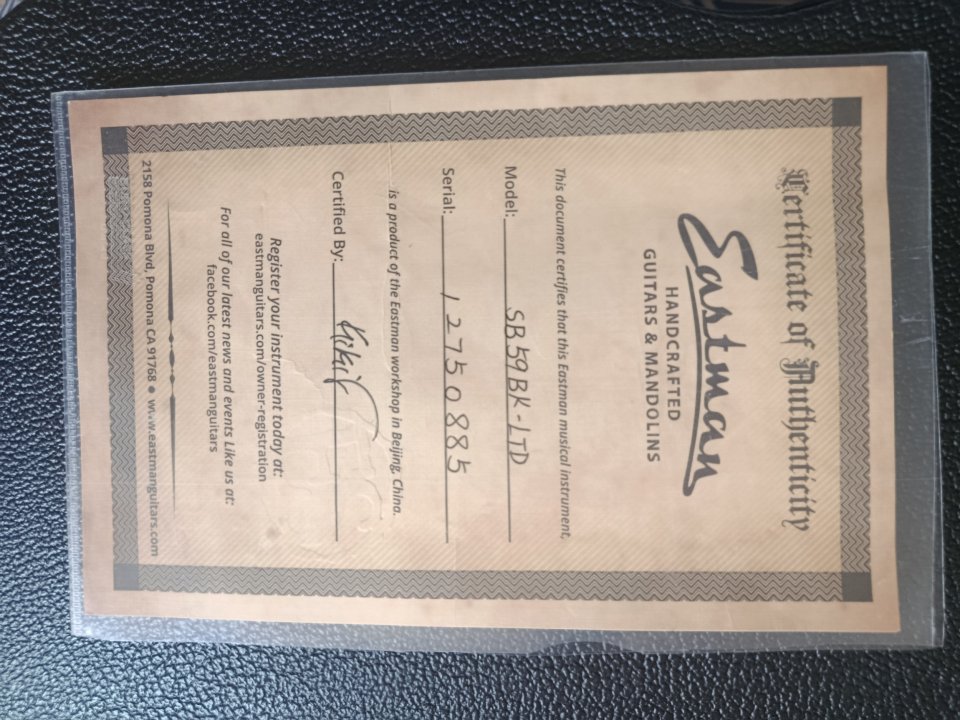 Eastman SB 59 bk-ltd de segunda mano · Foto 8 de 8 · Cádiz · 1500 €