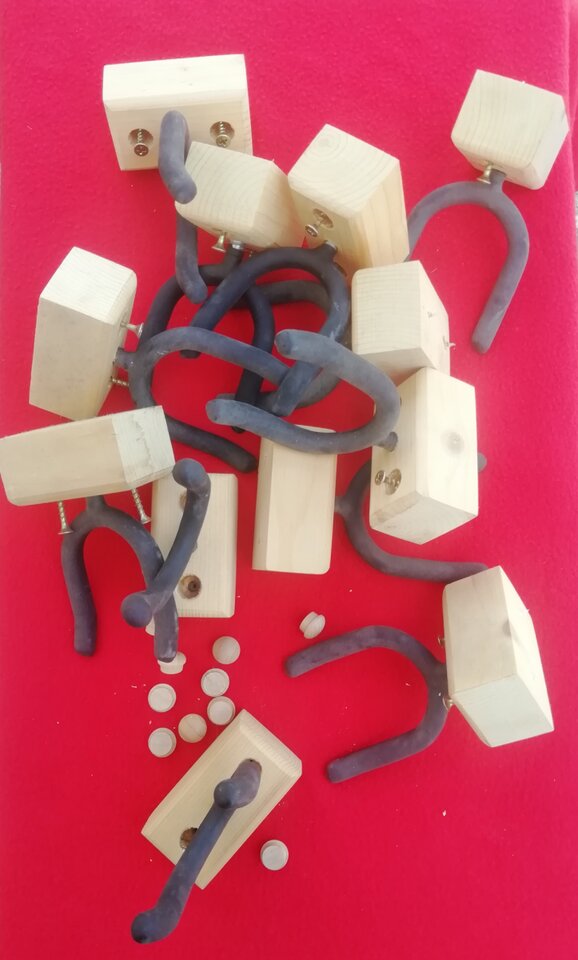 Set soportes para guitarra o instrumentos con mastil