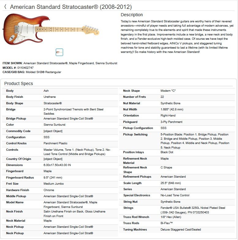 Fender stratocaster American standard sunburst 2011 de segunda mano · Foto 9 de 9 · Barcelona · 1150 €