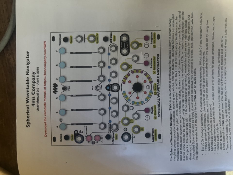 Cambio 4ms Spherical Wavetable Navigator