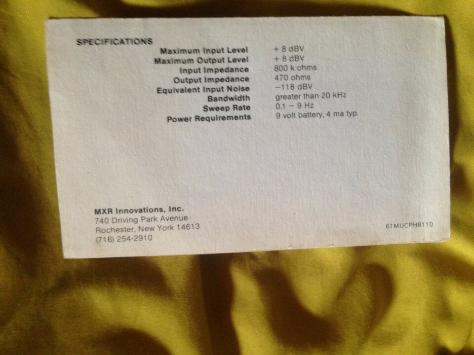 MXR M161 Phaser vintage