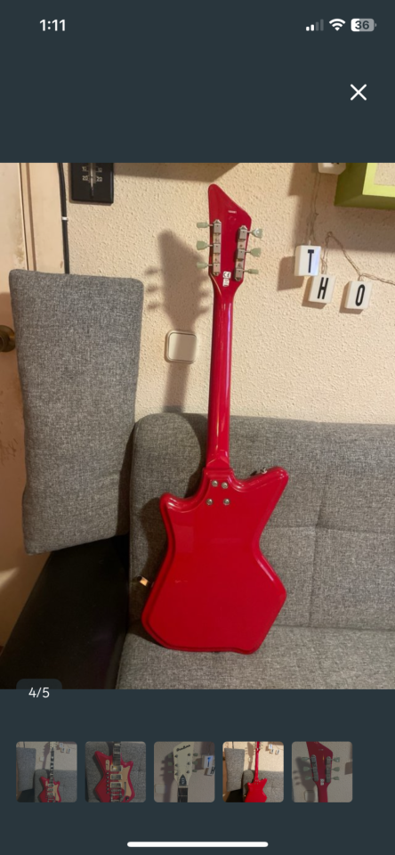 Guitarra Airline by Eastwood Roja de segunda mano · Foto 4 de 5 · Madrid · 750 €
