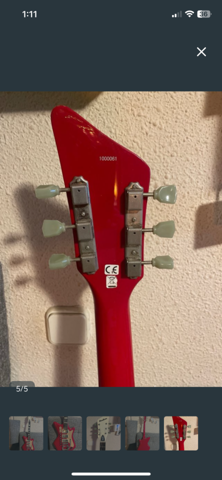 Guitarra Airline by Eastwood Roja de segunda mano · Foto 5 de 5 · Madrid · 750 €
