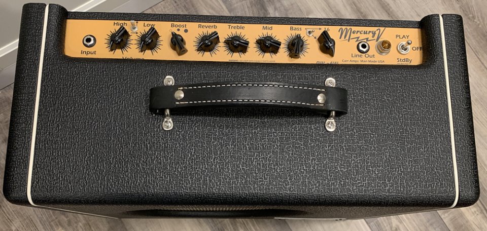 RESERVADO Carr Mercury V 1x12 Combo Black 16 vatios y atenuador de 4 a 0 vatios