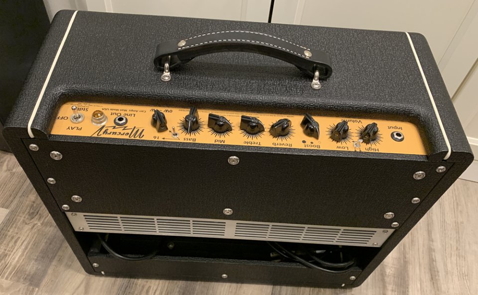 RESERVADO Carr Mercury V 1x12 Combo Black 16 vatios y atenuador de 4 a 0 vatios