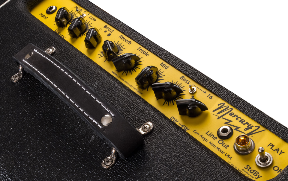 RESERVADO Carr Mercury V 1x12 Combo Black 16 vatios y atenuador de 4 a 0 vatios