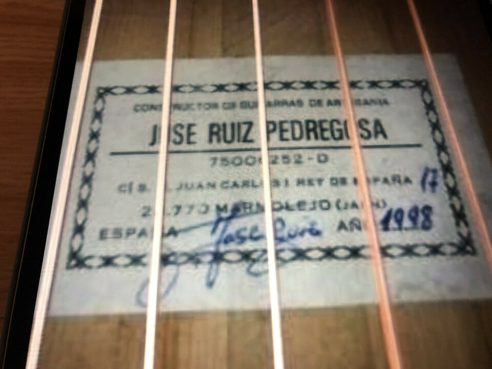 Guitarra Flamenca José Ruiz Pedregosa