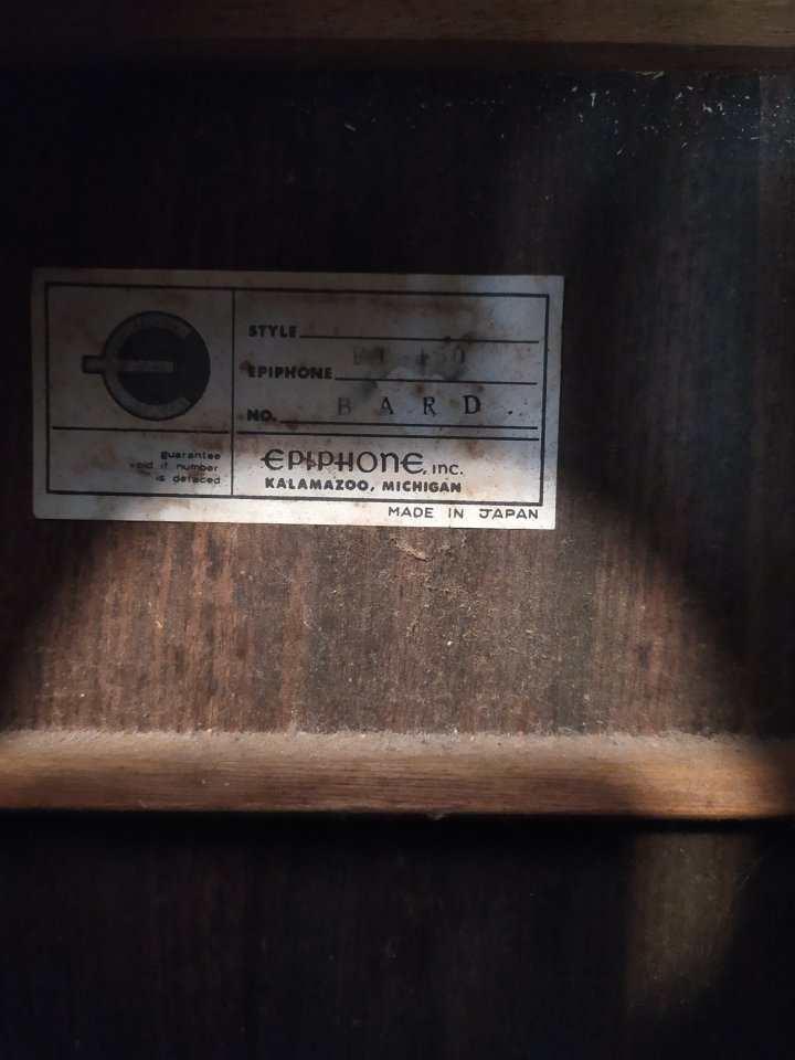 Guitarra acústica Epiphone Japan