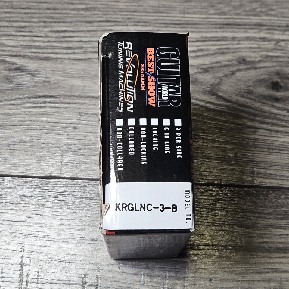 Kluson 3x3 Locking Revolution Series G-Mount Non-Collared Tuners