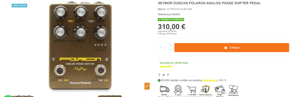 Seymour Duncan Polaron Analog Phase Shifter/Envelope Filter/Flanger/AutoWah