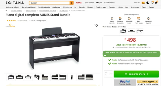 Piano Digital AUDES con su Mueble de segunda mano · Foto 2 de 6 · Madrid · 290 €